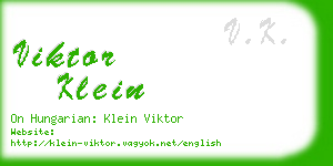 viktor klein business card